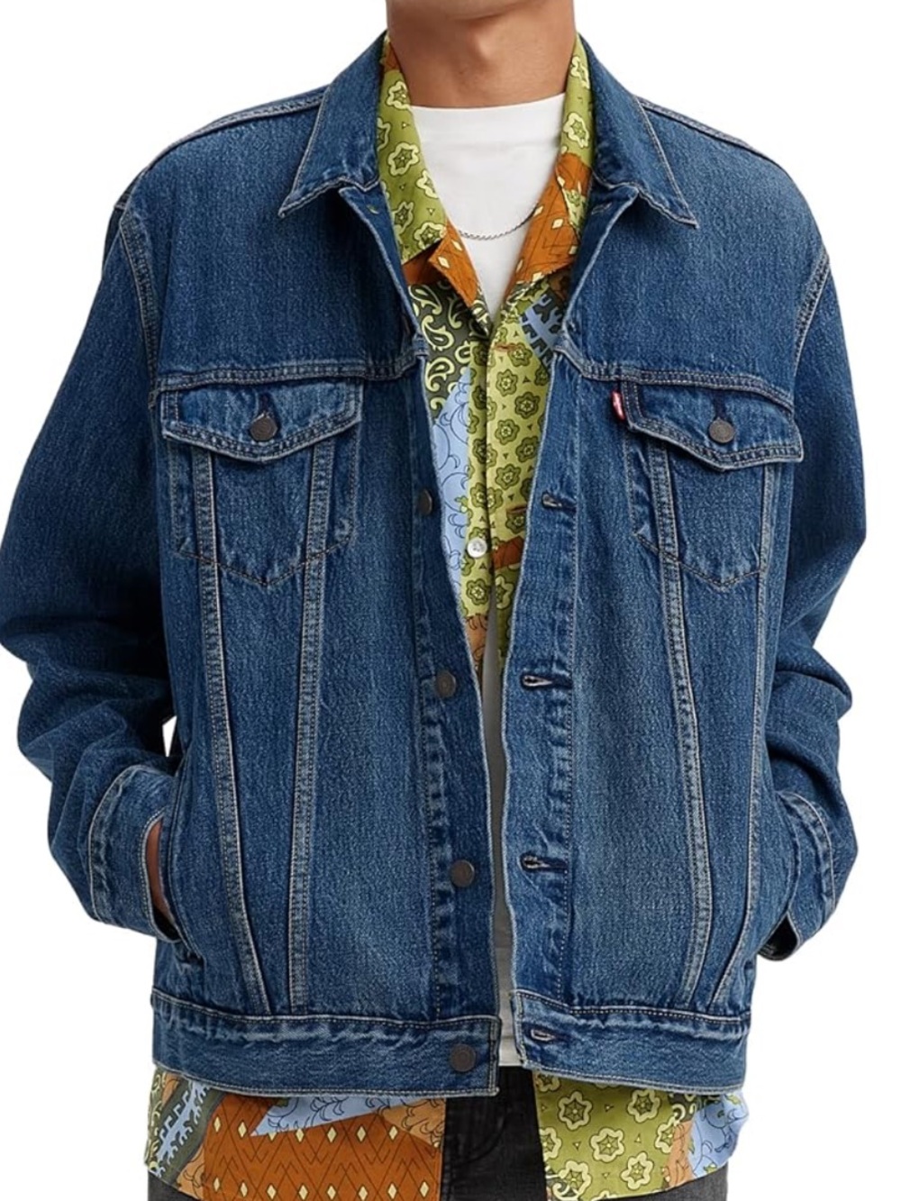 Levi’s Men’s Trucker Jacket in Dark Indigo